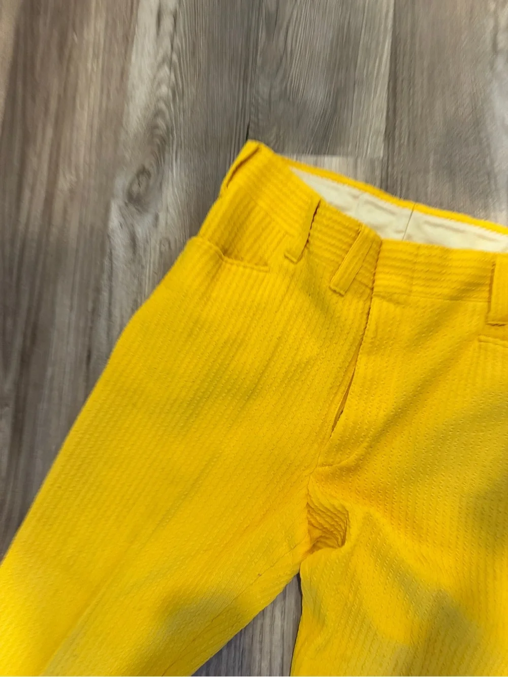 Men's Bright Yellow Dress Pants - Tailored Straight Leg